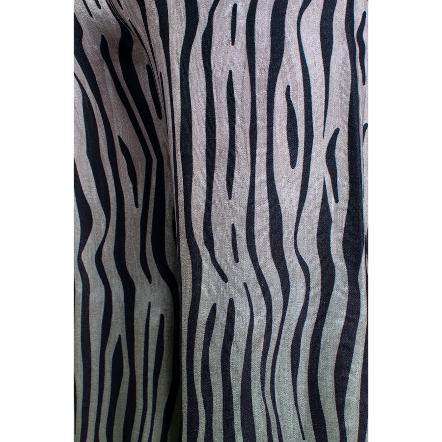 Women's Wide Leg Trousers with Tiger Ombre Print 25137 / 2025