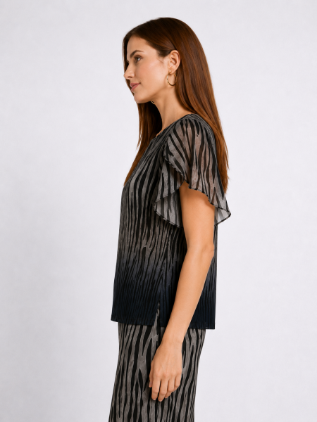 Елегантна Дамска Блуза Ombre Zebra 26116 / 2026 Елегантна Дамска Блуза Ombre Zebra 26116 / 2026