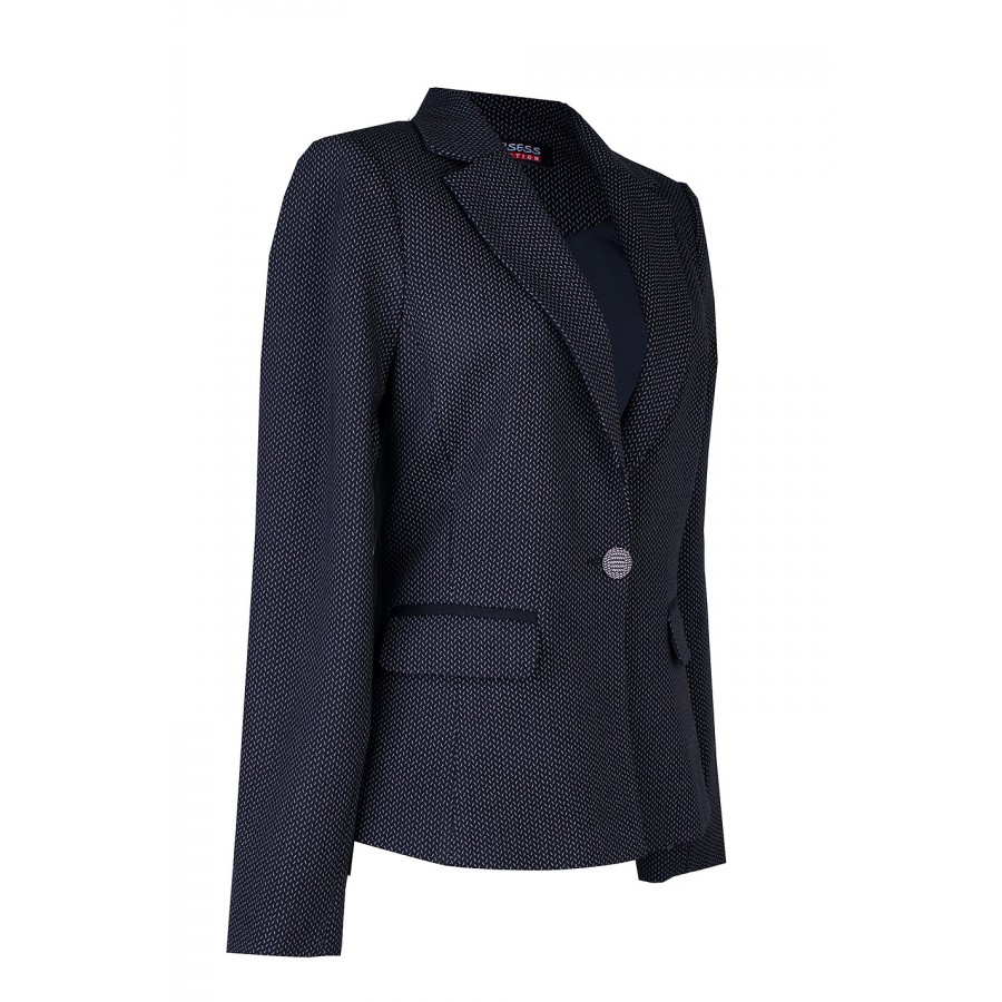 Elegant Women's Jacket with Fine Stripe and One Button 26106 / 2026 Elegant Women's Jacket with Fine Stripe and One Button 26106 / 2026
