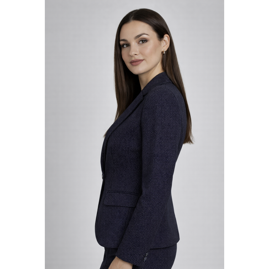 Elegant Women's Jacket with Fine Stripe and One Button 26106 / 2026 Elegant Women's Jacket with Fine Stripe and One Button 26106 / 2026
