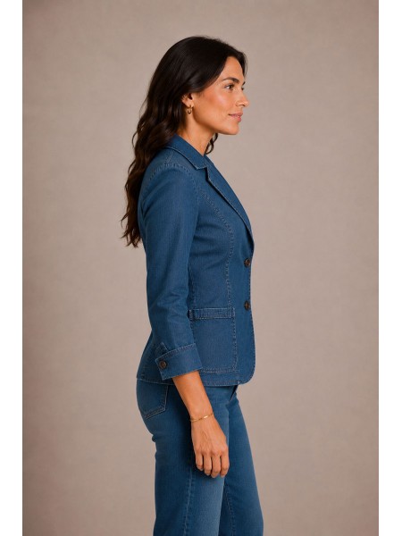 Jachetă de damă din denim Tencel – Luxury Denim Favorite 26117 / 2026 Jachetă de damă din denim Tencel – Luxury Denim Favorite 26117 / 2026