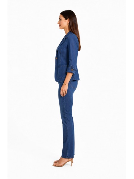 Elegant Blue Denim Set from Tencel – Jacket and Long Jeans 26117 - 110 / 2026 Elegant Blue Denim Set from Tencel – Jacket and Long Jeans 26117 - 110 / 2026