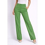 Green Elegant Trousers with Straight / Wide Leg 26105