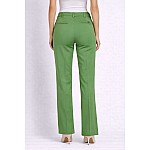 Green Elegant Trousers with Straight / Wide Leg 26105