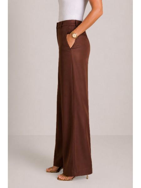 Luxury Women's Trousers in Brown - Sophisticated and Gentle 26109 Luxury Women's Trousers in Brown - Sophisticated and Gentle 26109