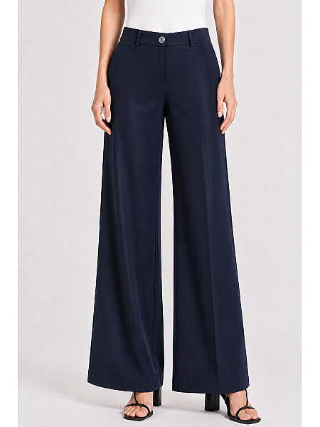 Navy Women's Tencel Wide Leg Trousers 26128 / 2026