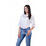 White Women's Blouse with Lace B 20178 / 2020