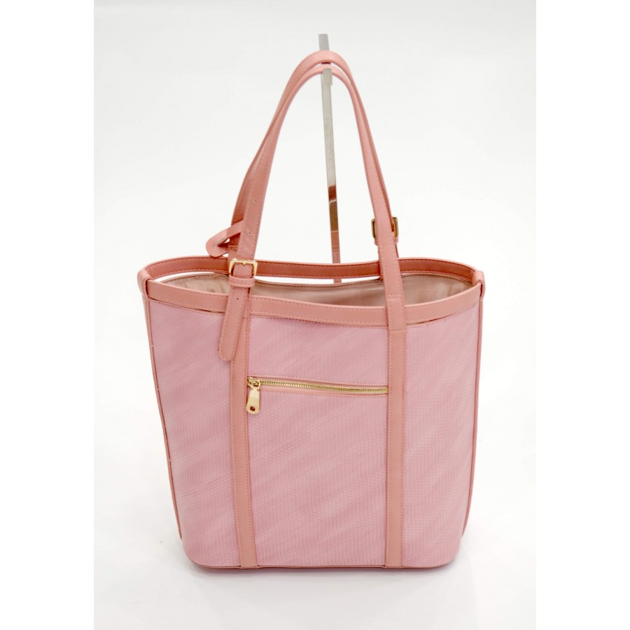 Geanta roz pentru doamne cu maner lung si umar BAG 1176 PINK