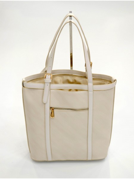 Бяла дамска чанта с дълга дръжка и през рамо BAG 1176 WHITE