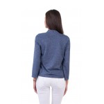 Ladies long sleeve blouse in blue B 18538 / 2019