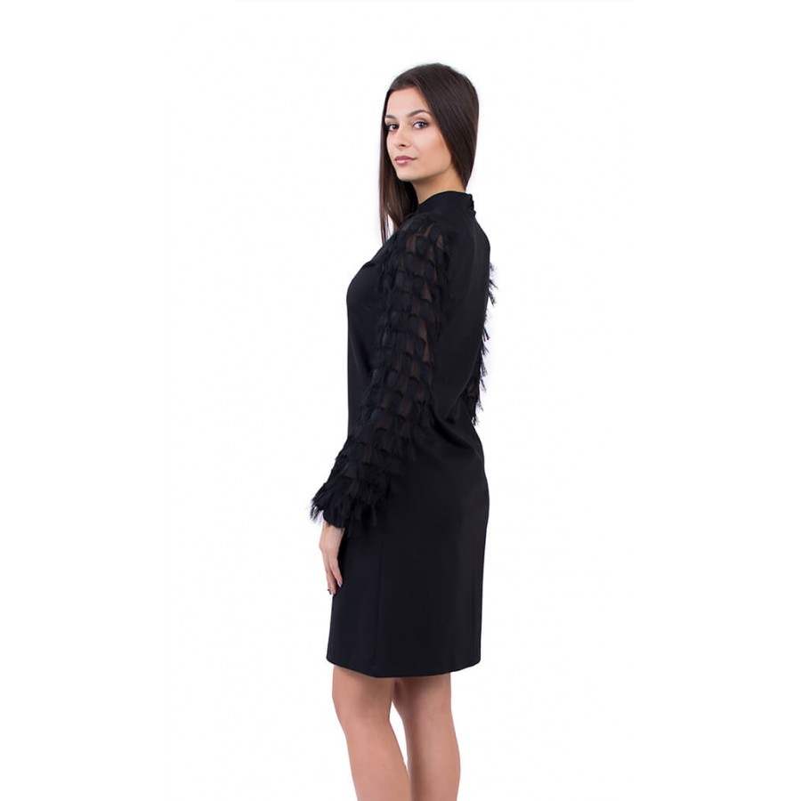 Bayan, siyah elbise R 18580 / 2019