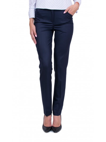 Women's Woolen Dark Blue Pants N 19570 / 2020