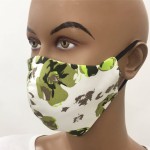 White Cotton Protective Mask M 20301 Green