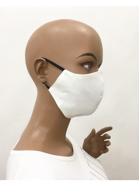 White Cotton Fabric Protective Mask 20309