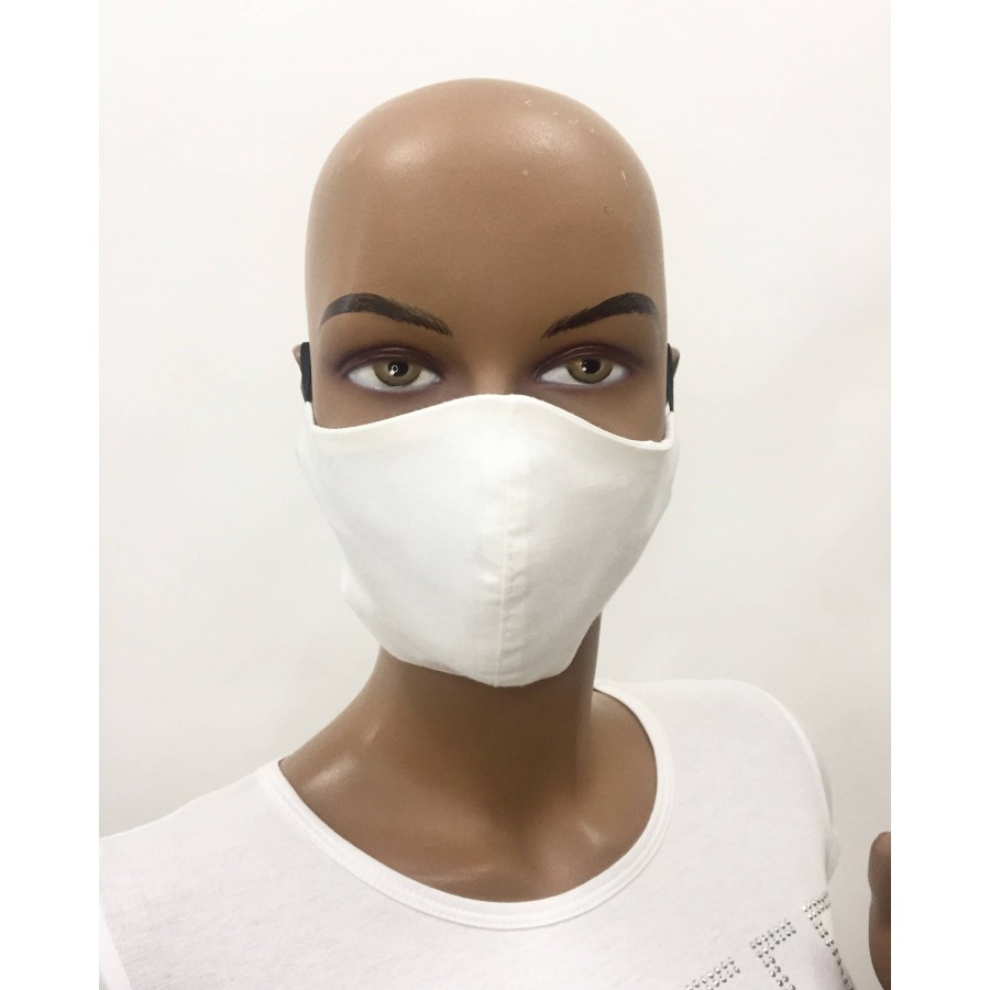 White Cotton Fabric Protective Mask 20309