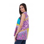 SLEEVELES COLORFUL COTTON SHIRT 16181 SLEEVELES COLORFUL COTTON SHIRT 16181