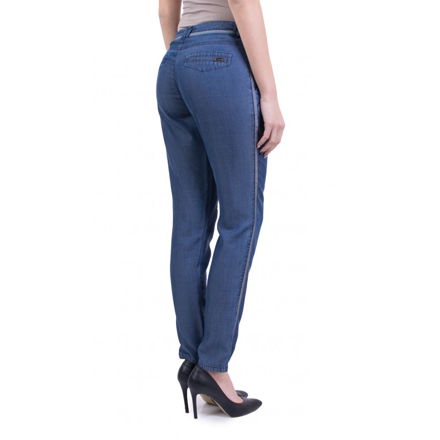 Women's Pants with Edges from Summer Denim N 16104 A