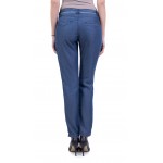 Pantaloni de damă cu margini din Denim de vară N 16104 A