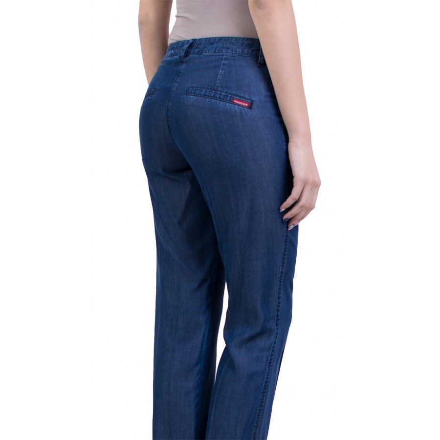 Costum denim cu pantaloni denim de vară tencel JN 17170 - 159