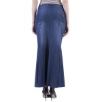 Tencel Elastanlı Uzun Kot Etek 17143 Tencel Elastanlı Uzun Kot Etek 17143