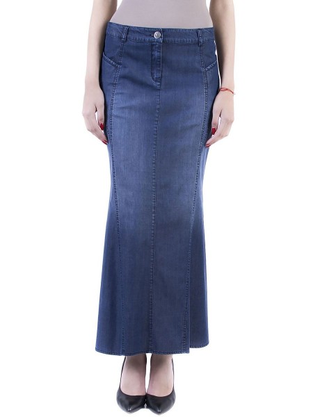 Long Denim Skirt by Tencel with Elastane 17143