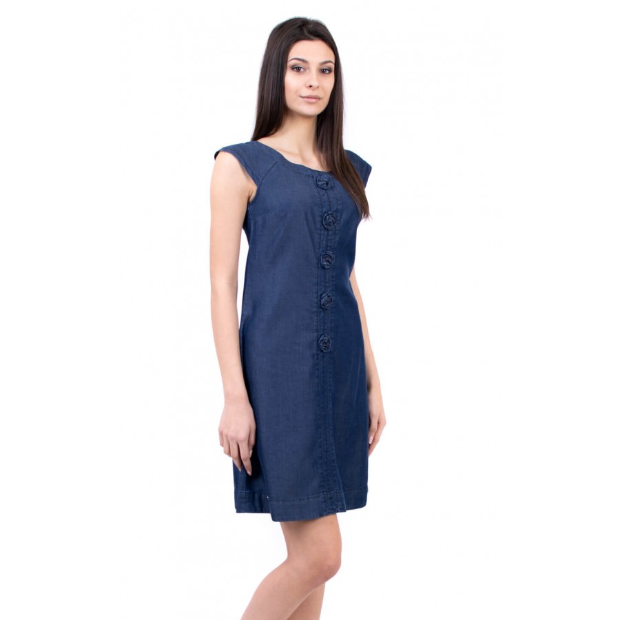 Women's Denim Dress with Free silhouette R 17109