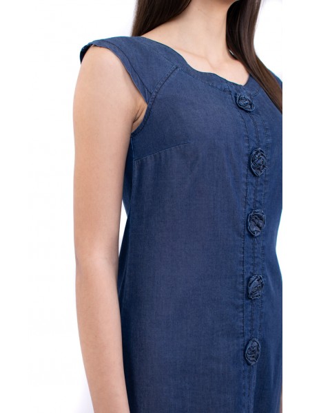 Women's Denim Dress with Free silhouette R 17109