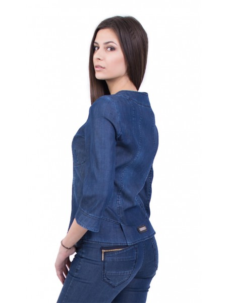 Geacă de primăvară din denim pentru femei 18129 A