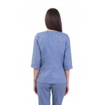 Дамско , Лятно Сако във Вид Лен 18160 BLUE | INISESS ® Дамско , Лятно Сако във Вид Лен 18160 BLUE | INISESS ®