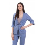 Дамско , Лятно Сако във Вид Лен 18160 BLUE | INISESS ® Дамско , Лятно Сако във Вид Лен 18160 BLUE | INISESS ®