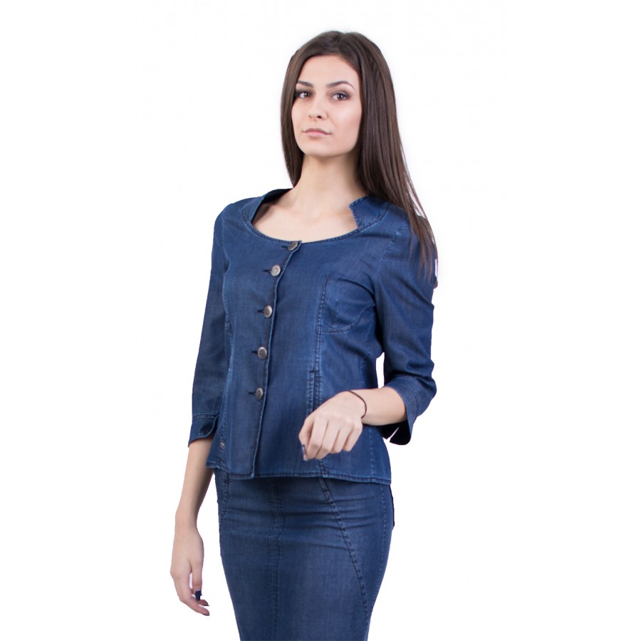 Ceket ve etek denim tensel JP 18129 A -138  | INISESS ® 