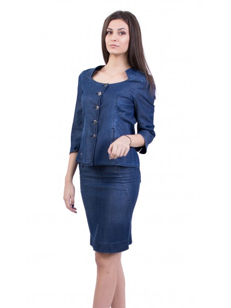 Jacket and skirt denim tensel JP 18129 A -138