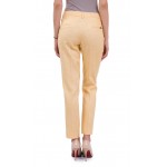 Women's Summer Pants in Linen with 9/10 length 18158 Yellow