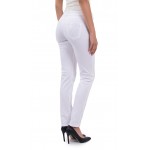 Women's trousers with lace, made of cotton with elastane N 18167 A