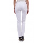 Women's trousers with lace, made of cotton with elastane N 18167 A