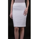 Business skirt in white and stripes in residue P 18112