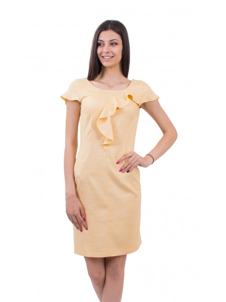 Yellow Summer Dress in Linen Type 18164