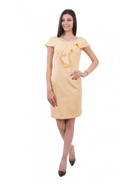 Yellow Summer Dress in Linen Type 18164