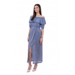 Long knitted cotton dress made of cotton R 18167