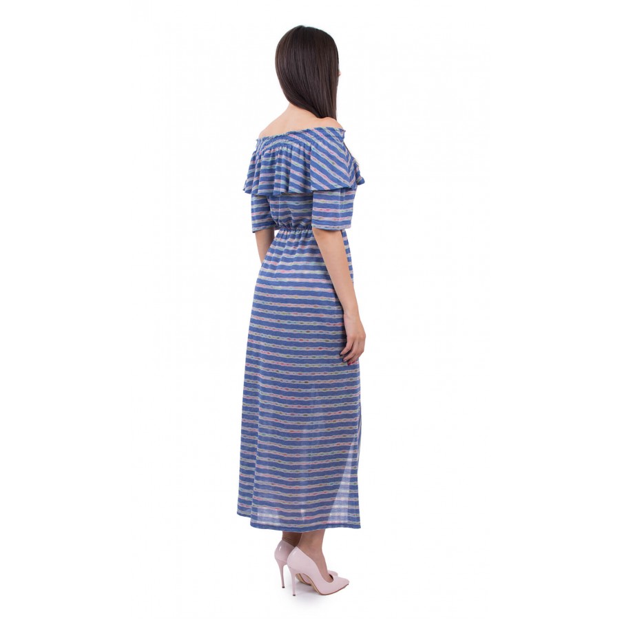 Long knitted cotton dress made of cotton R 18167