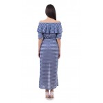 Rochie lungă din bumbac tricotată din bumbac R 18167