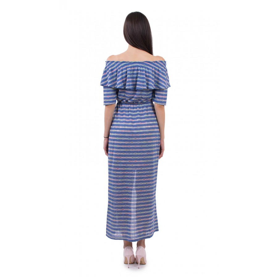 Rochie lungă din bumbac tricotată din bumbac R 18167