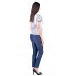 Women's Striped Blouse Set with Summer Jeans 19213 - 102 SVR / 2019