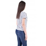 Women's Striped Blouse Set with Summer Jeans 19213 - 102 SVR / 2019