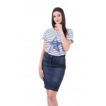 Ladies Set Blouse with Denim Skirt 19213 - 143 / 2019