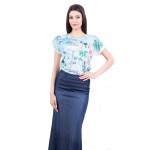 Women's Blouse Set with Long Denim Skirt 19216 - 228 / 2019