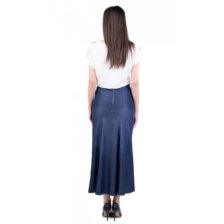 Women's Blouse Set with Long Denim Skirt 19216 - 228 / 2019