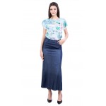 Women's Blouse Set with Long Denim Skirt 19216 - 228 / 2019