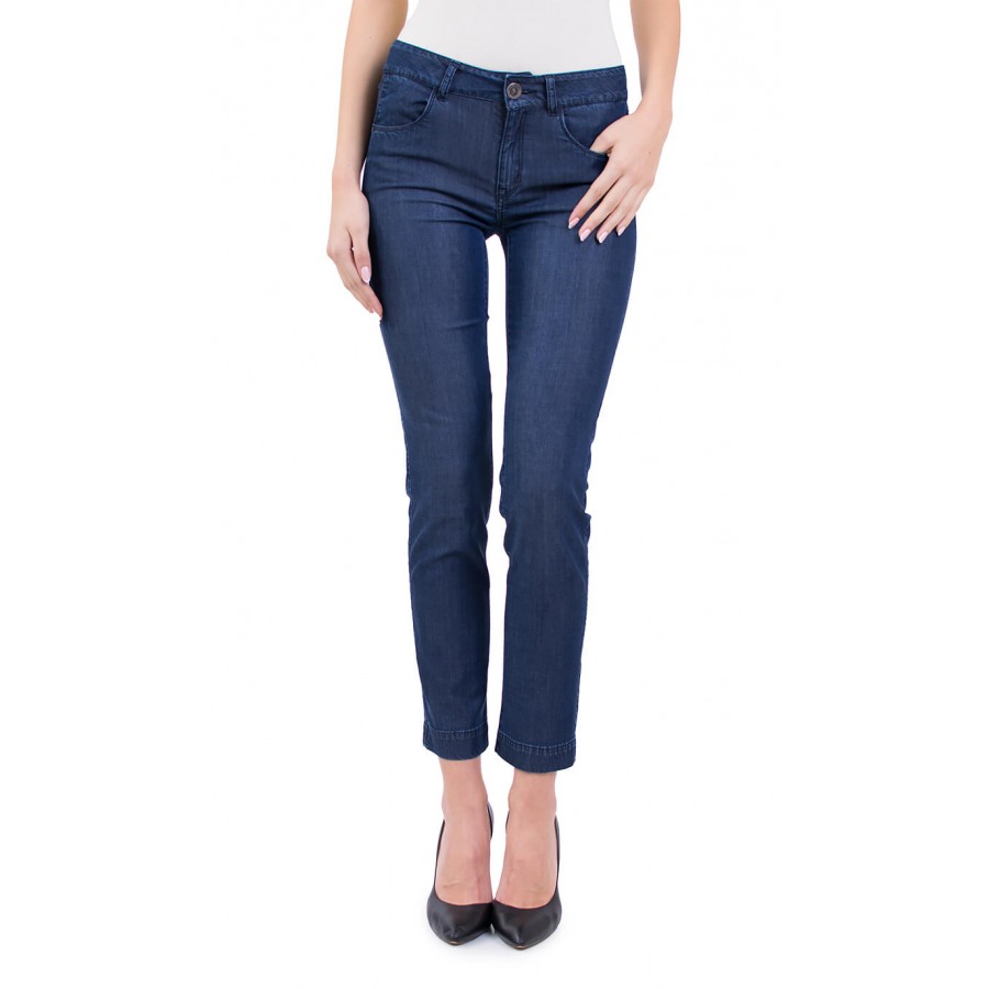 Ladies summer denim denim jeans with length 9/10 N 19105 / 2019