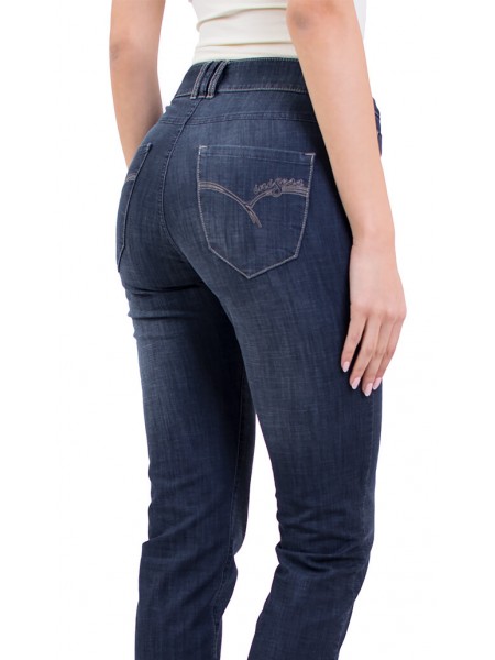 Blugi de damă din țesătură subțire denim N 19108 / 2019